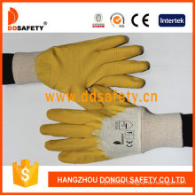 Good Manufacturer Yellow Latex Crinkle Finish Safety Glove